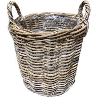 Flet Kurv - Natur - H 30 cm