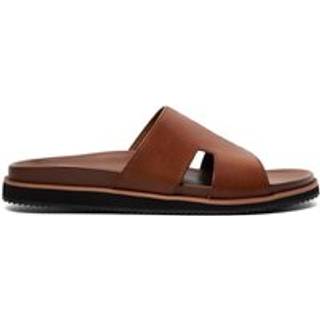 Dune London Dune London Brown Chrome Insight Chunky Sole Footbed Sandals