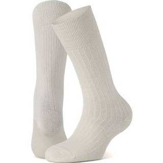 Panos Emporio 2-pak Premium Mercerized Wool Rib Socks - White - One Size