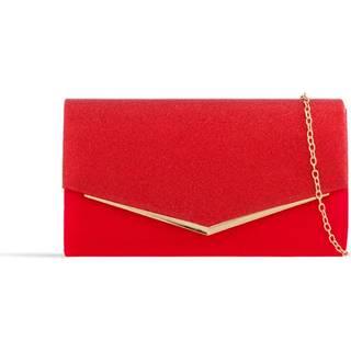 Red Glitter Envelope Clutch Bag