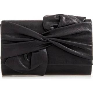 Black Evening Clutch Bag with Bow Detail