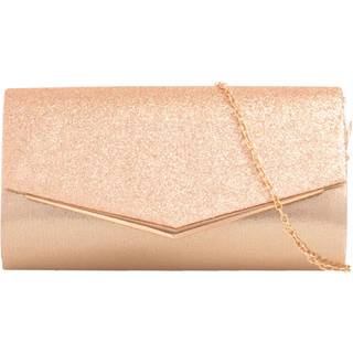 Gold Glitter Envelope Clutch Bag