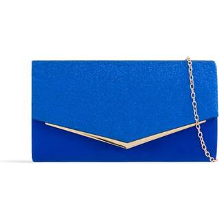 Royal Blue Glitter Envelope Clutch Bag