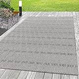 Aruba Udendørs Tæppeløber Boho - Grå - 80x150 (Løber)