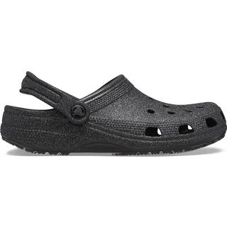 Crocs unisex Classic Glitter Clogs Black Glitter 45