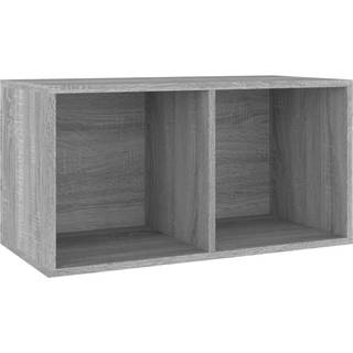 lp-reol 71x34x36 cm konstrueret træ grå sonoma-eg