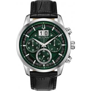Bulova 96B310 Grøn/Læder Ø44 mm