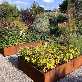 Modern højbed corten rust 40 x 40 cm