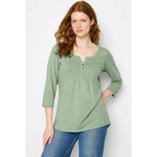Long Tall Sally Blomster Tryk 100% Cotton Henleys TopEU 36 høj (UK 8 T)