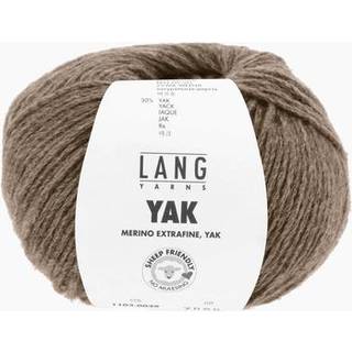 Lang Yarns Yak 0039 Indhold: 70% Extrafine merinould, 30% Yak Vægt/længde: 50 g = ca 120 meter Anbefalede pinde: 4.50-5.00 mm Strikkefasthed: 10x10 cm = 18 m x 26 p Vask: Håndvask / Tåler ikke tørretumbling.