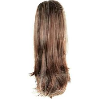 Onedor 22 """" Semi Curly Hair Women Ladies 3/4 Half Wig Premium japanske syntetiske fibre Parykker med sikret mesh hovedkappe (R1224B)