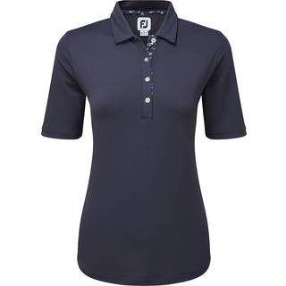 Footjoy Dame 1/2 Sleeve Solid Pique Polo Navy L