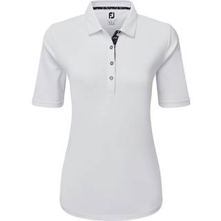 Footjoy Dame 1/2 Sleeve Solid Pique Polo White L