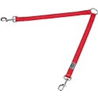 Koppel 2 hunde Classic - l: 2 x 45 cm - w: 25 mm - Rød