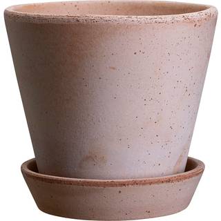 Bergs Potter Julie Krukke Med Underkop Ø30 Cm - Havekrukker & Plantekasser Terrakotta Rosa - JR30S