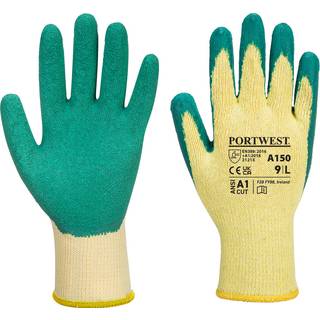 A150 - Klassisk Grip Handske – Latex - Grøn (Størrelse: Large)