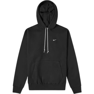 Nike Solo Swoosh-pullover-hættetrøje i fleece til mænd - sort
