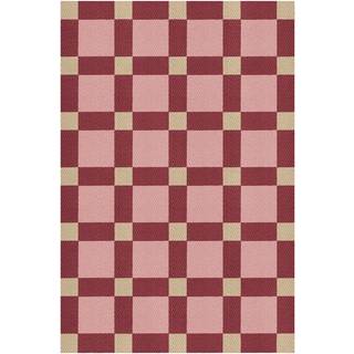 Layered Evelina Kroon Tæppe 200x300 Cm - Mønstrede tæpper Jute Plum Punch - EKJP200300