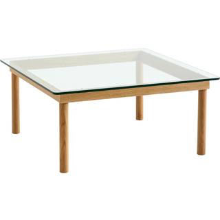 HAY Kofi Sofabord 80x80 - Eg Lak - Klar Glas