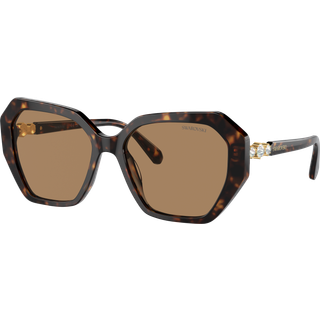 Swarovski Kvinde SK6017 1002M4 Solbriller Acetat Brun Brun Geometrisk Fotokromatisk Fotokromatisk