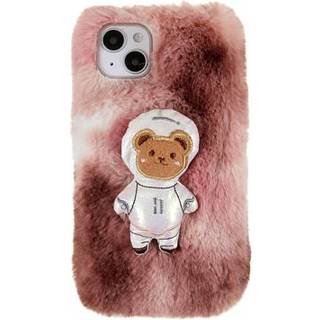 3D Plush Furry Vinter iPhone 14 Plus TPU Cover - Brun Bjørn