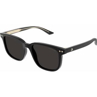 Montblanc MB0258SA Asian Fit 001 55 Solbriller Mænd Black - Black - 55mm
