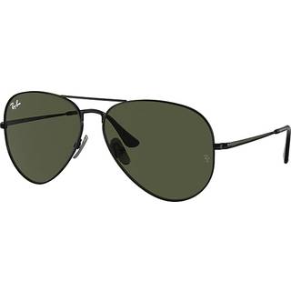 Ray-Ban RB8089 Aviator Titanium 926731 58 Solbriller Mænd Black - Black - 58mm