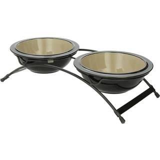 Petrageous 44339 Buddys Bedste st?lramme Non-Skid h?vet hundef?der 13-tommer med 5,75 tommer med 3-tommer h?j anti-glidende hunde spisestue med 2