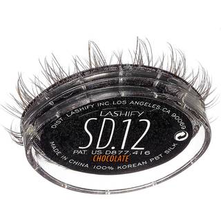 Lashify Stardust 12mm Gossamer DIY Eyelash Extensions Fyll på Multi-Length Multi Layered Lash Thin Fibres of the Classic """" C """" Style Chocolate