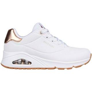 Skechers Skechers Cotton White Golden Womens Standard Fit Uno Trainers