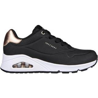 Skechers Skechers Black Dark Golden Womens Standard Fit Uno Trainers
