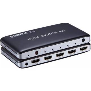 NÖRDIC HDMI 2.0 switch 4 til 1 4K 60Hz 3D UHD HDCP 2.2