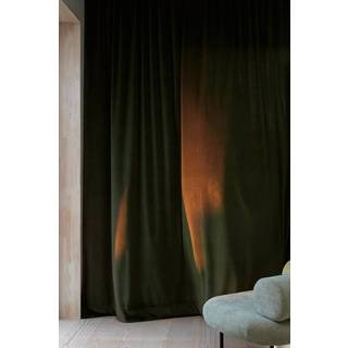 DEMI skræddersyet fløjlsgardin - Grøn