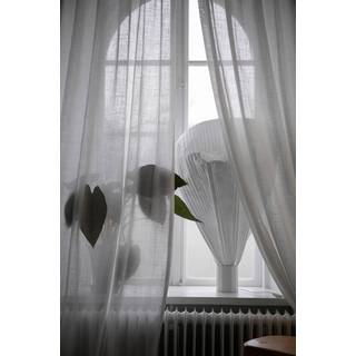 Mimou Ellie Gardin Dobbelt Bredde 290x250 Cm t - Gardinlængder Polyester Hvid - WIS19801