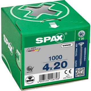 SPAX 1191010400205 Træskrue 4 mm TFT, FZB, ETA-12/0114 Fuldgevind
