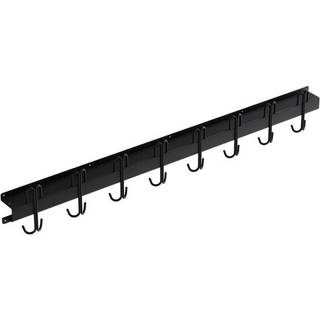Knagerække med indadvendte kroge 1200 mm, sort