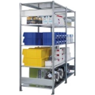 Startsektion Boltless lagerreol, bjælker 2000x1000x400 150 kg/hylde