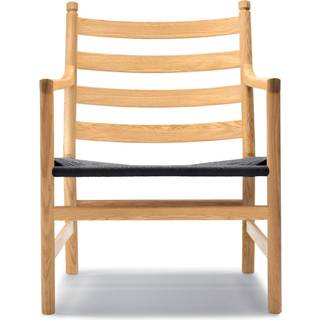 Carl Hansen - CH44 Ek Oljad / Snöre Svart - Lænestole - Hans J. Wegner - Sort - Naturmateriale/Træ