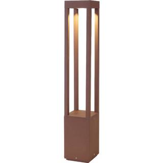 Agra LED-gadelampe, brun, aluminium, højde 65 cm
