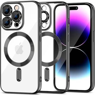 iPhone 15 Pro Tech-Protect MagShine-etui - MagSafe-kompatibelt - klar/sort