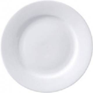 SuperWhite porcelæn tallerken med fane Ø23cm hvid