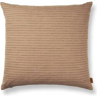 Ferm Living Brown Pudebetræk Lines 50x50 Cm - Pyntepuder & Betræk Bomuld Brun - 1104267779