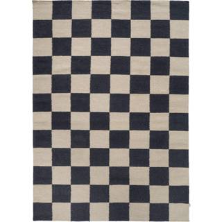 Classic Collection Squares tæppe Sort-beige, 170x230 cm