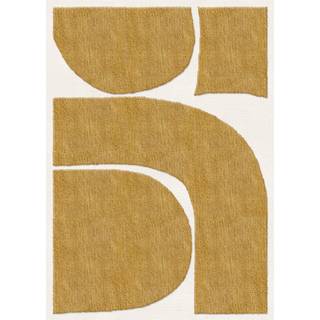 Layered Gotland Rauk gulvtæppe 300x400 Cm - Mønstrede tæpper Uld Sunflower Yellow - WBASSOC300400