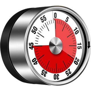 Magnetisk mekanisk timer/nedtællingsur Sølv