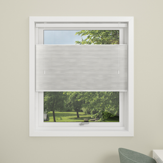 DEBEL Touch Split Plisségardin 100 x 160 cm - hvid