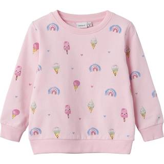 Name It Parfait Pink Is Og Regnbuer Sweatshirt