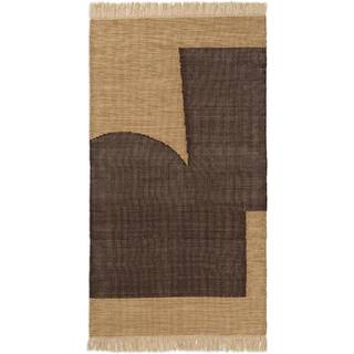 Ferm Living Forene Gulvtæppe 80x140 Tan/Chokolade