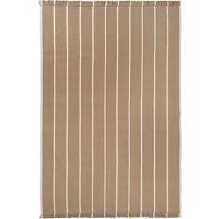 Ferm Living Calm Kelim Gulvtæppe 200x300 Dark Sand/Off-White