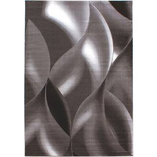 Plus Kortluvet tæppe Abstrakt Bølge - Brun - 240x340